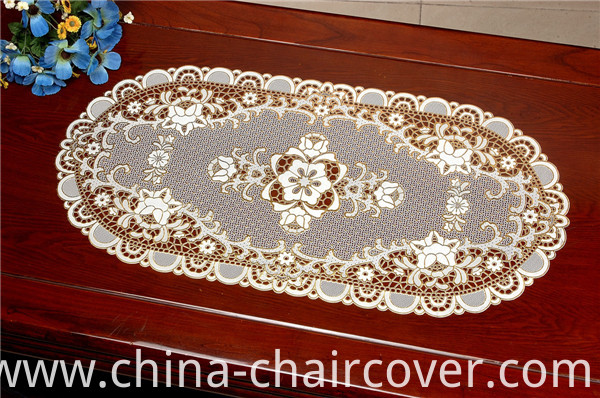 40*84cm PVC Vinyl Lace Gold Placemat